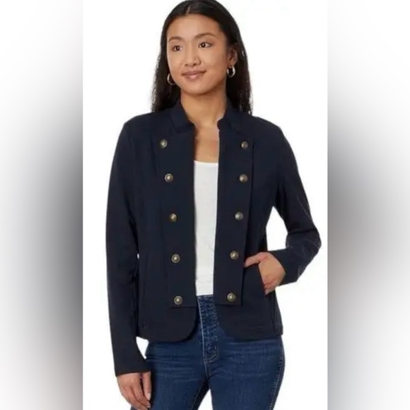 Tommy Hilfiger Military Style Navy Jacket Large - Picture 1 of 8